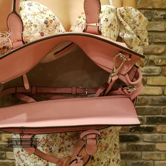 Monotone Pink Kate Spade Cameron Satchel Medium - Picture 3 of 8